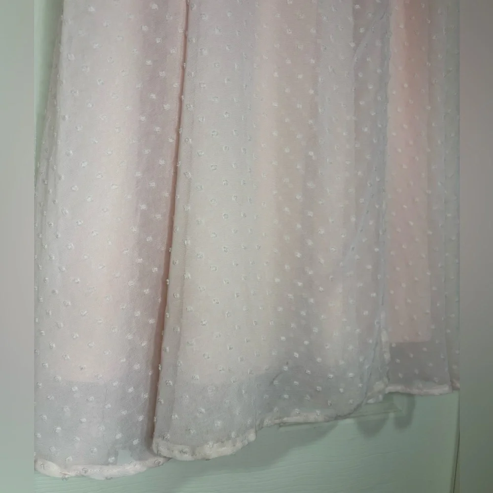 Lulus Pink Chiffon Maxi Dress V‑Neck maxi dress wedding guest - Picture 9 of 13